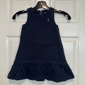 Ralph Lauren Dark Blue Cotton Dress. Size 3T